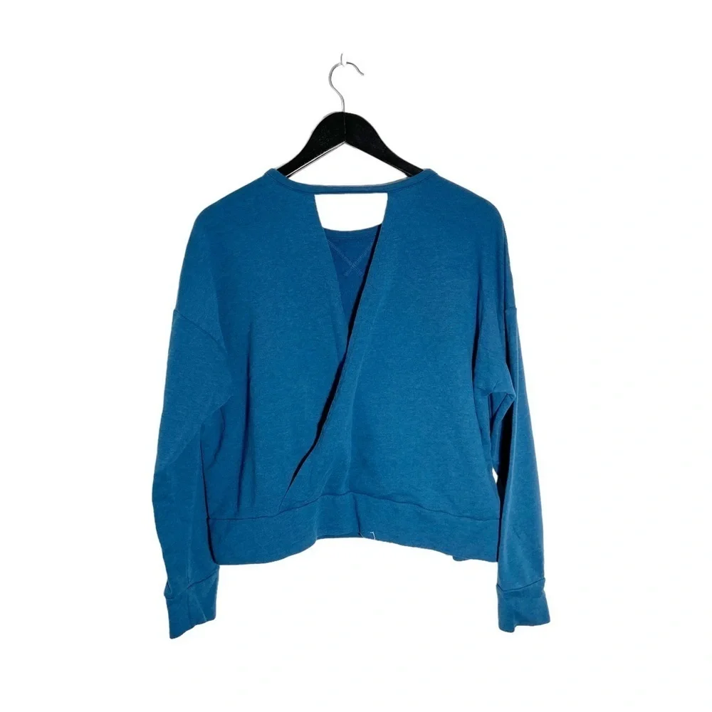 Nike Dri-Fit Sweatshirt Yoga Wrap Blue size XL